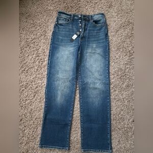 NWT Fashion Nova - All For You Stretch Straight Leg Jeans - Dark Wash- Size 7